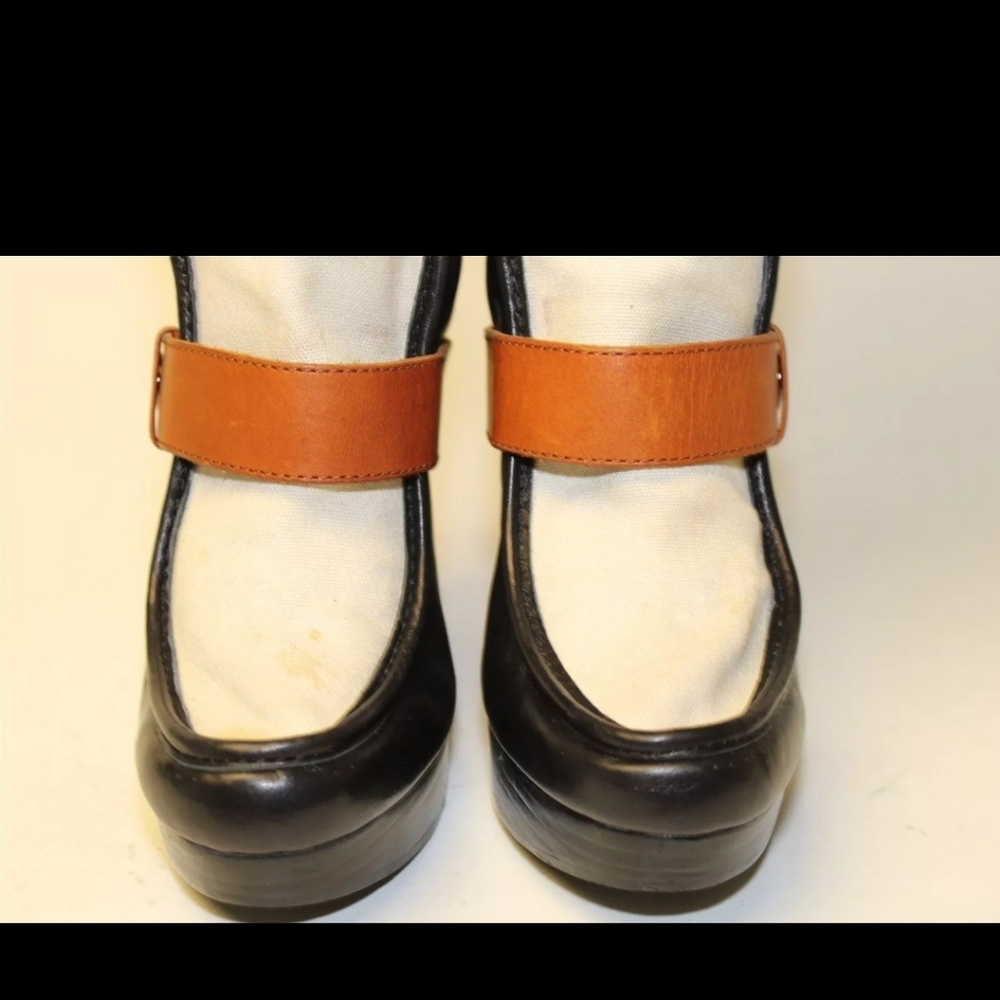 L.A.M.B. Baby  7.5 39 Leather Wedge Strap Knee High Boots - Picture 11 of 15